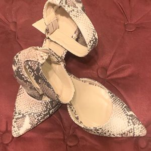 Charlotte Russe 4 inch Block Snake Skin Heels